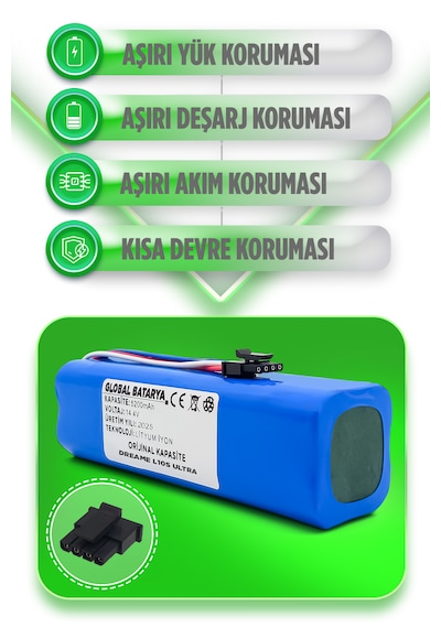Dreame L10s Uyumlu Batarya 5200mah