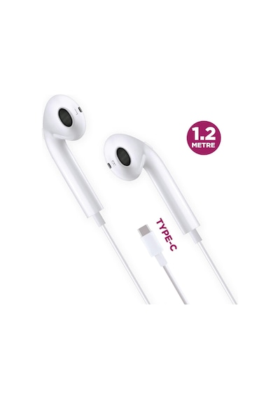 Polosmart Pbs227 Kablolu Type-c Girişli Kulak İçi Kulaklık Beyaz Diğer