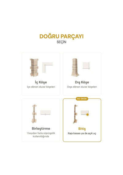 Vilo Süpürgelik Bitim Aparatı 2 Adet Linela 402 Wellington Oak Uyumlu