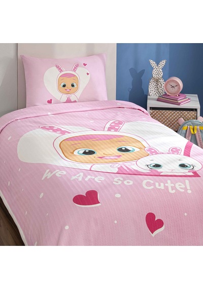 Taç Lisanslı Cry Babies Cute Pamuk Tek Kişilik Pike Takımı 000000001000051399 Çok Renkli