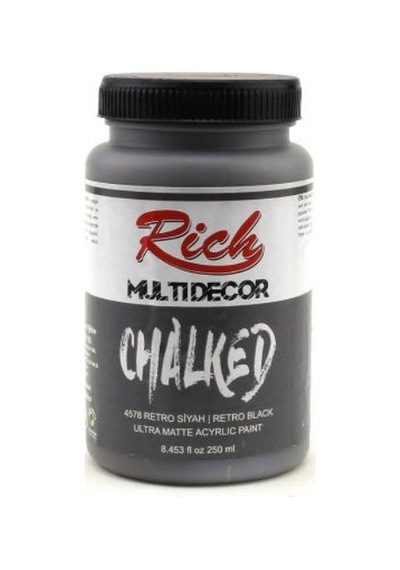 Rich Multi Decor Chalked Akrilik 250Ml N 4578 Retro Siyah