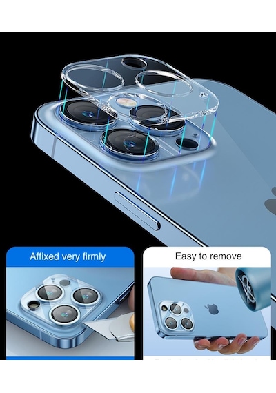 Vendas Apple Uyumlu iPhone 13 Pro (13 Pro) Temperli Cam Şeffaf Kamera Lens Koruyucu