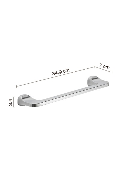 Stelvio Havluluk, Uzun, 34.9 Cm - Krom Krom