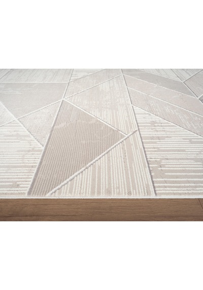 Armada Ad003g Gri Halı Modern Geometrik Detaylı Akrilik Tozu Az Salon Halısı Yatak Odası Karidor