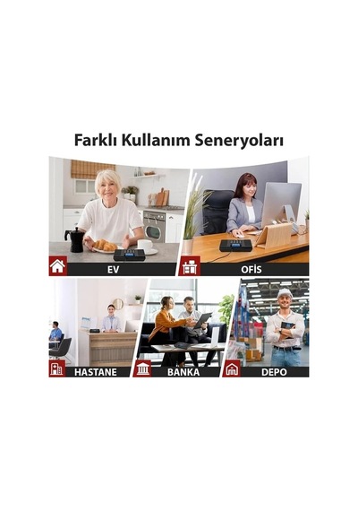 Hello F60d Dc 5v 1a Kablosuz Intercom Sistemi 18 Kanal Kapalı Devre Sesli İletişim Çözümü