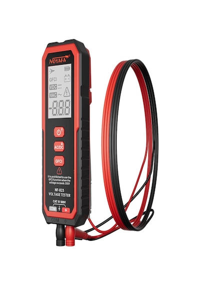 Noyafa Nf-823 Ac/dc Voltaj Dedektörü 100mv-610v Gfcı Led Işıklı Test Kalemi