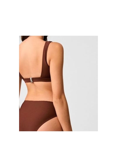 Kom Kadın Düz Renk Çıkarılabilir Kaplı Dokulu Kumaşlı Büstiyer Bikini Takımı Kahverengi Kom Kadın Düz Renk Çıkarılabilir Kaplı Dokulu Kumaşlı Büstiyer Bikini Takımı Kahverengi