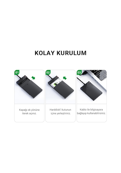 Veggieg Usb 3.0 Type-c 2.5" İnch Sata Ssd Hard Disk Kutusu