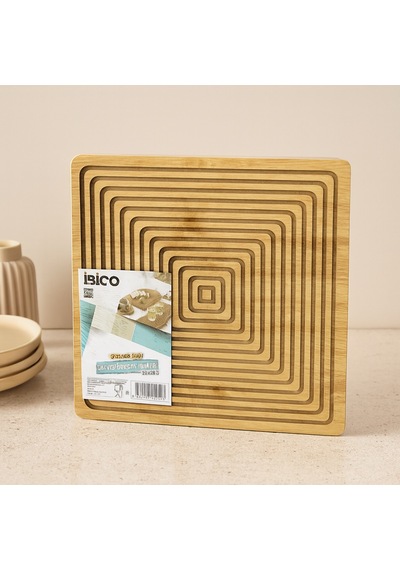 Bambu Servis Ve Sunum Tahtası 28x28 Cm Çift Taraflı Çok Renkli