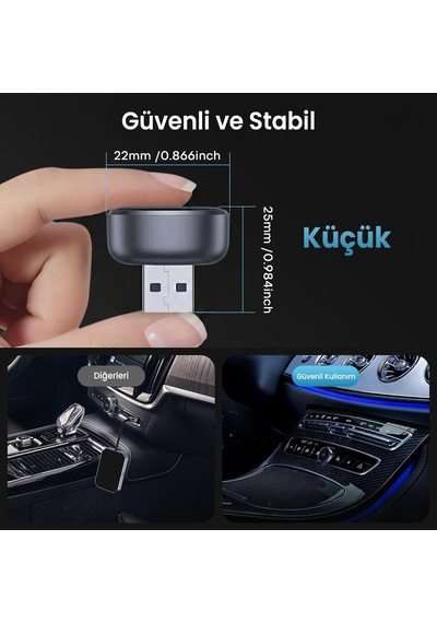Cb01 2.4g/5g Wifi Carplay Android Auto Kabloludan Kablosuza Çevirici Usb Adaptör Diğer