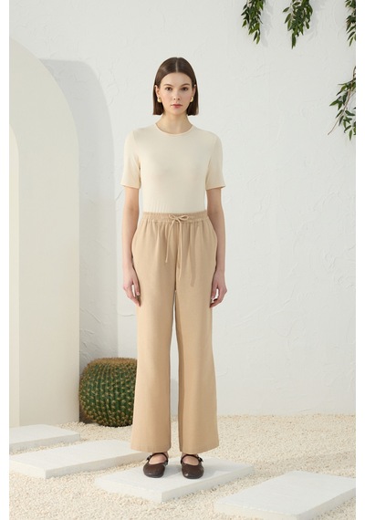Aker Camel Beli Lastikli Pijama Altı Camel Camel