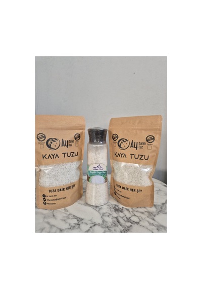Doğal Kaya Tuzu 2x 500 Gr Ve 450 Gr Öğütücülü Set