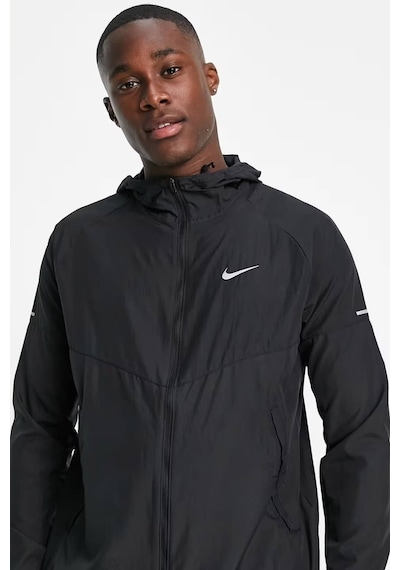 Nike Miler Running Full Zip Jacket Erkek Spor Ceket Siyah