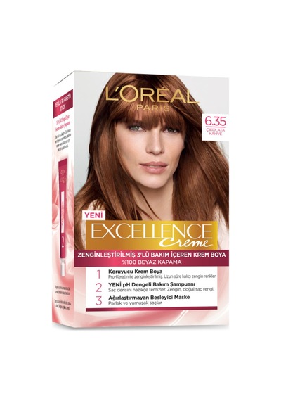 2 Adet L'oréal Paris Excellence Creme Saç Boyası - 6.35 Çikolata Kahve