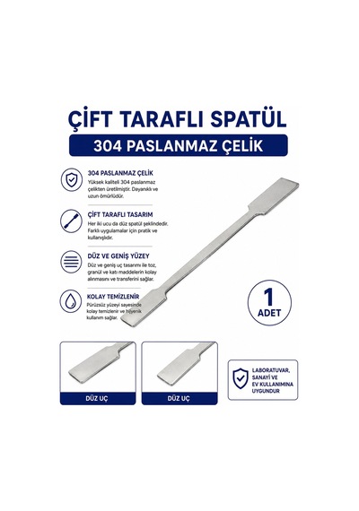 Çift Taraflı Spatül 304 Paslanmaz Çelik