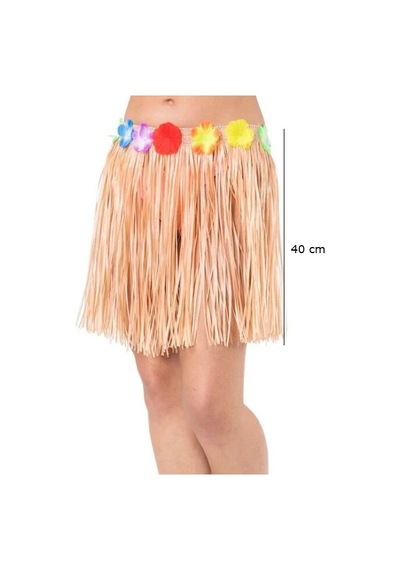 Yetişkin Ve Çocuk Uyumlu Rengarenk Püsküllü Hawaii Luau Hula Etek 40 Cm Tarbtgsw86bgofn1qzl Çok Renkli
