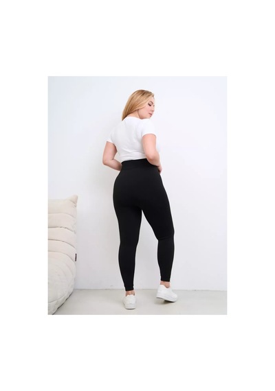 Mistirik Pezzoli Model İçi Pelüşlü Kışlık Esnek Tayt Seamless Model Siyah Renk