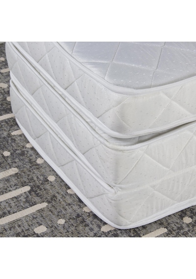 Homedius Trend Tek Kişilik 3 Kat Yaylı Katlanır Yatak 90x190 Cm Beyaz