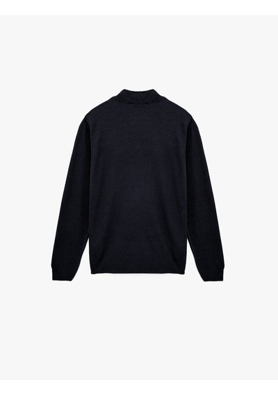 Koton Uzun Kollu Regular Fit Dik Yaka Basic Triko Kazak Lacivert 6wam70003ht Lacivert