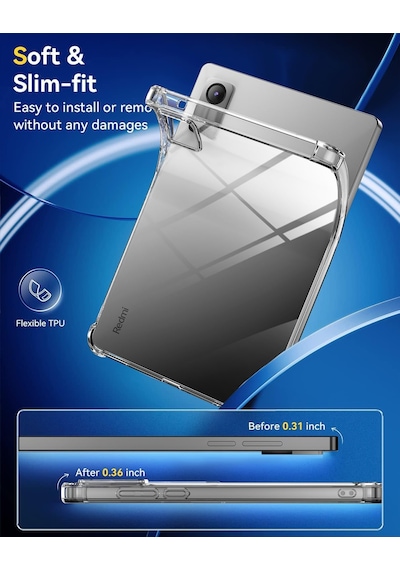Xiaomi Uyumlu Redmi Pad Se 11 İnç Tablet Kılıf Antishock Ve Ekran Koruma