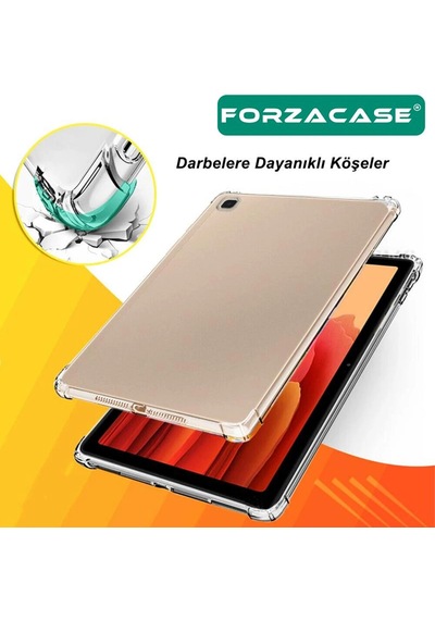 Forzacase Samsung Galaxy Tab S10 Fe Plus 13.1 İnch İle Uyumlu Anti Shock Silikon Kılıf Şeffaf - Fc014 Arka Kapak