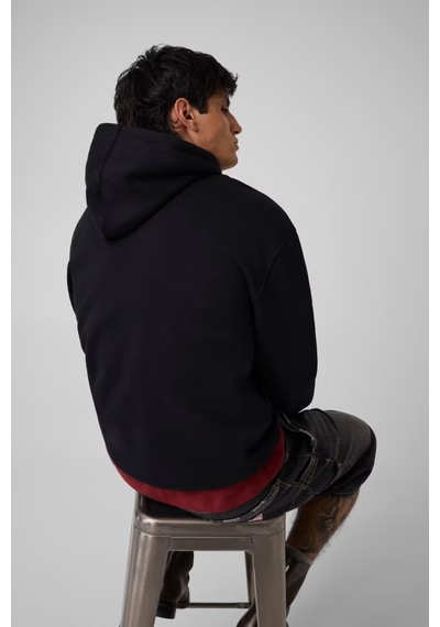 Guess Guess Jeans Erkek Kapüşonlu Sweatshirt M6bq12k5459 Siyah