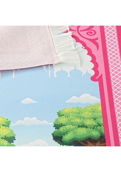 Çocuk Seccadesi Köprü - Pembe 82 45 Cm 110 Gr - Tesbih Hediyeli Çok Renkli