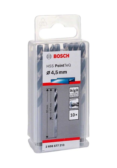 Bosch HSS-PointeQ Metal Matkap Ucu 4,5 mm 10lu
