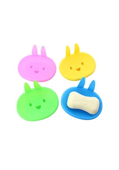8pcs Banyo Ve Mutfak Aksesuarları İçin Çift Katlı Sevimli Smile Sabun Dispenserleri Çok Renkli