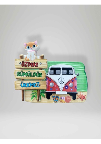 Özdere / Gümüldür / Ürkmez Temalı Kabartmalı Polyester Magnet 65105601