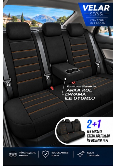 Audi A4 Uyumlu Velar Serisi Keten Oto Koltuk Kılıfı Ortopedik Tam Set