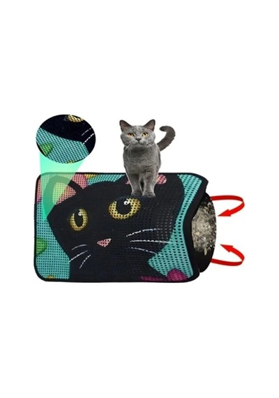 Renkli Desenli Elekli Kedi Tuvalet Önü Paspası 60 X 45 Cm Gri - 43134501 Renkli Desenli Elekli Kedi Tuvalet Önü Paspası 60 X 45 Cm Gri - 43134501