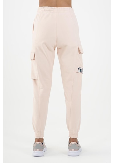 Maraton Sportswear Comfort Kadın Dönüşlü Paça Basic Pudra Eşofman Altı 22974-pudra Pudra