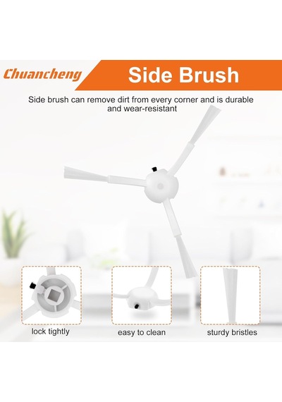 Chuancheng Dreame D9/d9 Max/d9 Max Gen2/d9 Pro/l10 Pro İçin 17 Parçalı Aksesuar Seti, 1 Ana Fırça, 6 Yan Fırça, 4 Genel