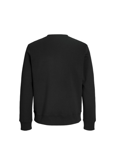 Jack & Jones Erkek Gögüs Baskili Regular Fit Bisiklet Yaka Sweatshirt - Rush - 12298426 Siyah