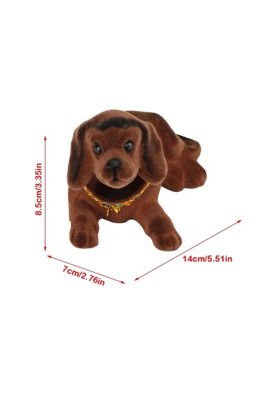 Başı Sallanan Süs Köpek Koyu Kahverengi