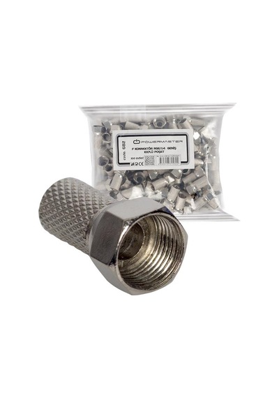 Xtechnx Cihan761264 F Konnektör Rg6-u4 Geniş 18 Mm 100 Adet