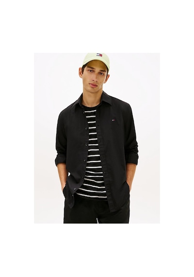 Tommy Hilfiger Erkek Tjm Regular Fit Poplin Gömlek-16312 Siyah