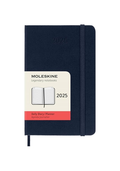 Moleskine 12 Ay Günlük Ajanda Cep Boy 9x14 Cm Sert Kapak Safir Mavi Safir Mavisi