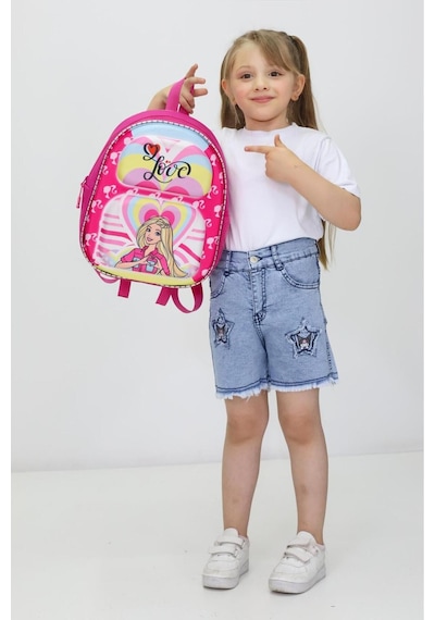 Love Barbie Temalı Pembe Rüyalar Ortopedik Anaokul Ve İlkokul Çantası Pembe