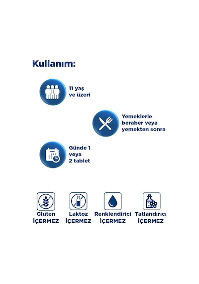 Dynavit Osteo 60 Tablet - Kalsiyum, Magnezyum, Çinko, Bor, Bakır, Selenyum, Vitamin D3 - Eklem&kemik