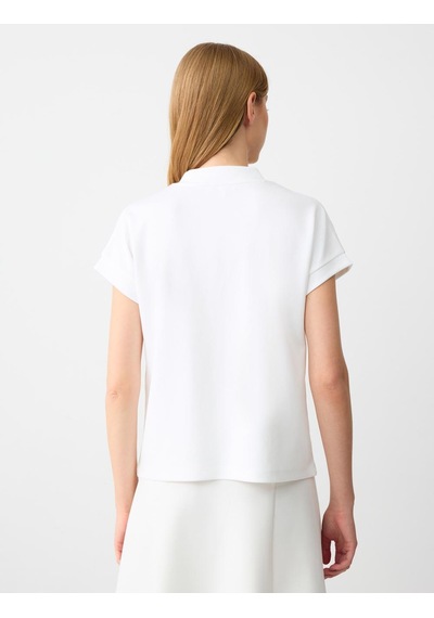 Jimmy Key Jimmy Key Beyaz Çizgi Desenli V Yaka Kolsuz Örme Sweatshirt 5sw362237100