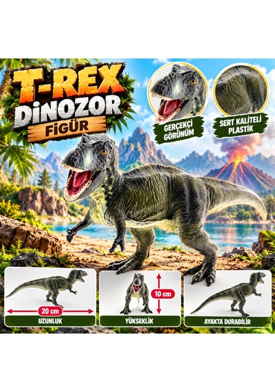 Storeşahin Sert Plastik Dinozor Figür - T-rex Shn0720