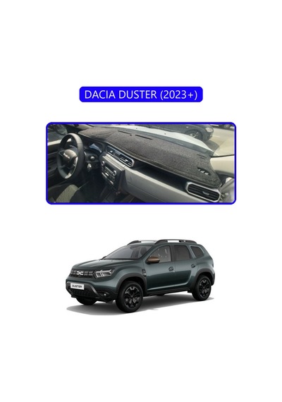 Dacıa Duster 2023+torpido Koruma Halısı Mavi Kenar