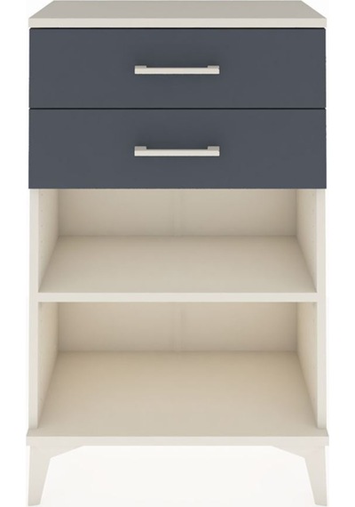 Arges Komodin Tek Raflı 2 Çekmeceli 60x30x96 Aytaşı-antrasit Aytası
