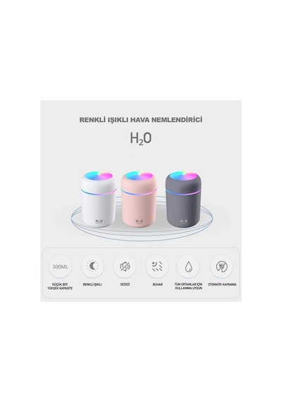 Lexroo 300 Ml Mini Usb Hava Nemlendirici Ve Buhar Makinesi