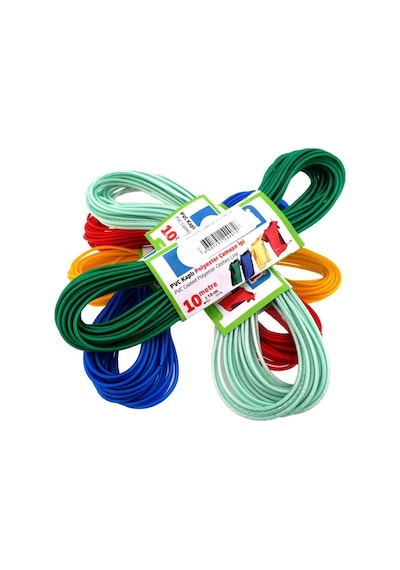 Tek-iş Pvc Kaplı Çamaşır İpi, 10 Metre, Renkli Diğer