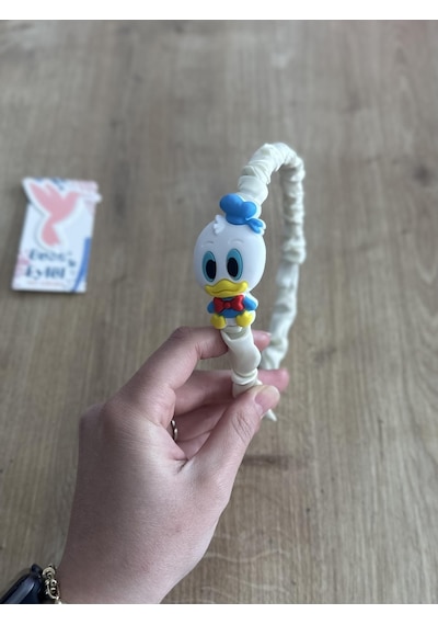 Beyaz Donald Dock Kız Çocuk Tacı - Beyaz