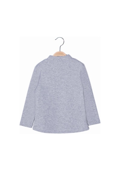 Zeyland Unisex Çocuk Yarım Balıkçı Bluz-grımelanj Gri Melanj