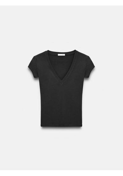 Dilvin 32799 V Yaka Top-siyah